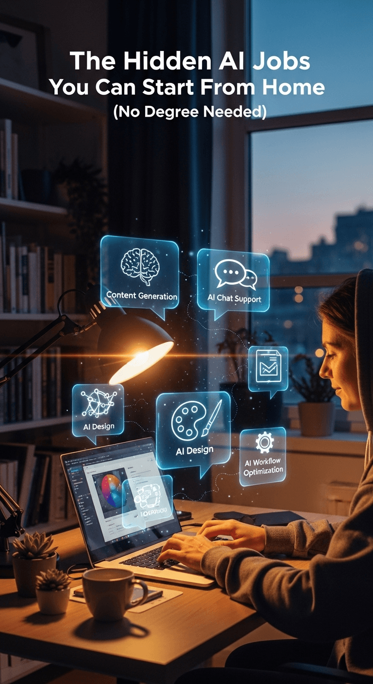 The Hidden AI Jobs You Can Start From Home (No Degree Needed)