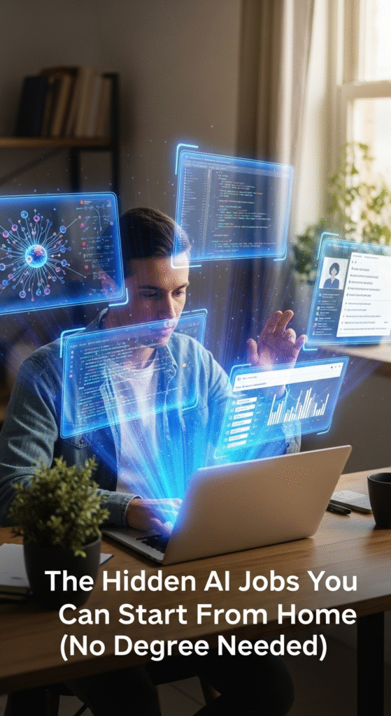 The Hidden AI Jobs You Can Start From Home (No Degree Needed)