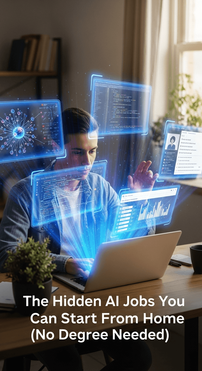 The Hidden AI Jobs You Can Start From Home (No Degree Needed)